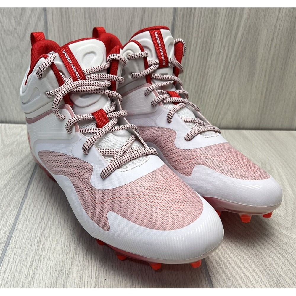 Under Armour Red and White Athletic Shoes